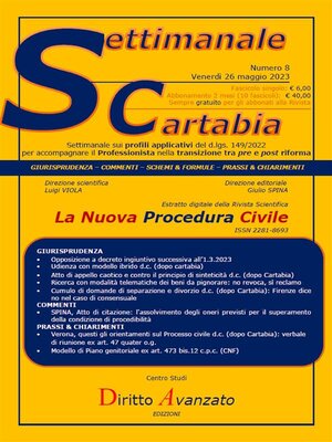 cover image of SETTIMANALE CARTABIA n. 8--Venerdì 26.5.2023